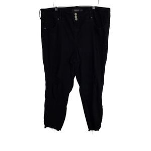 Torrid Womens Stiletto Jeggings Ankle Jeans Skinny Leg Denim Black Size 26R